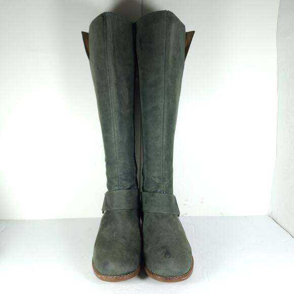 Olukai Women's Holo Lio II US11 Dark Green Leather Back Zip Tall Riding Boots - Picture 3 of 16